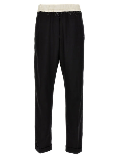 WALES BONNER Bicolor Wool Casual Pants