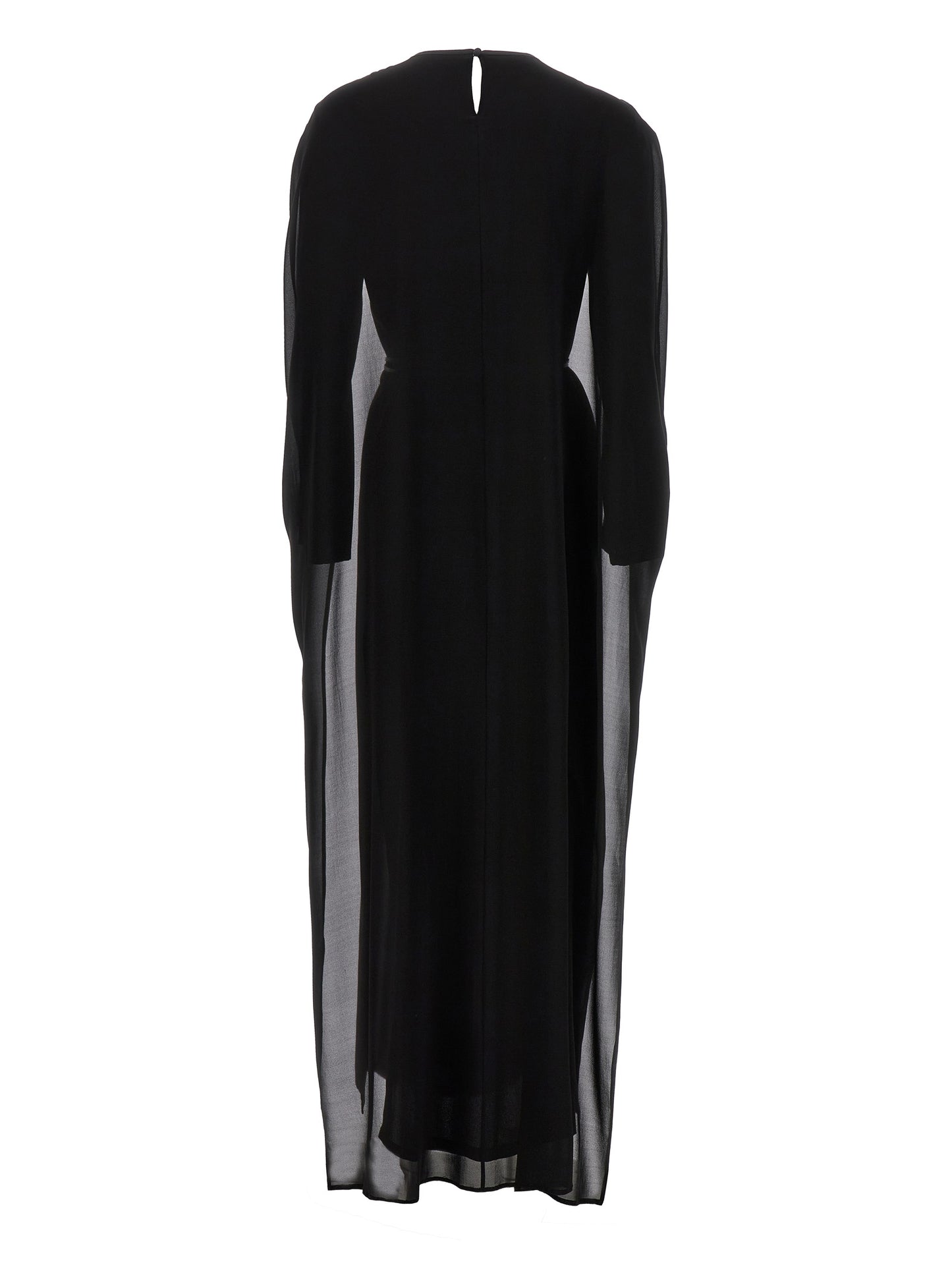 DI.LA3 PARI' Black Silk Long Dress
