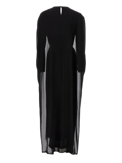 DI.LA3 PARI' Black Silk Long Dress
