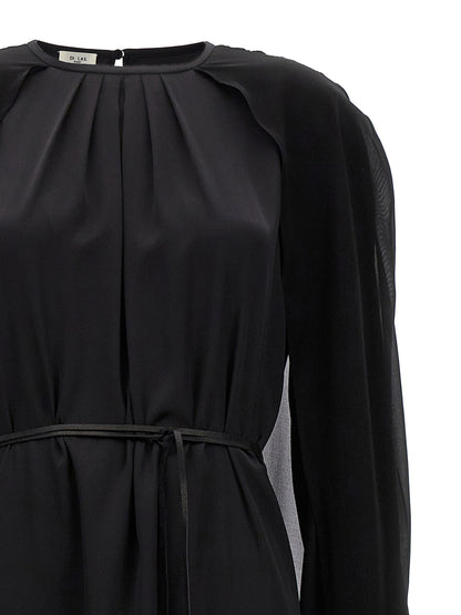 DI.LA3 PARI' Black Silk Long Dress