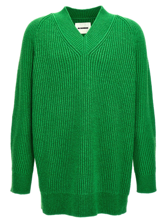 Jil Sander Bicolor Cotton Cardigan