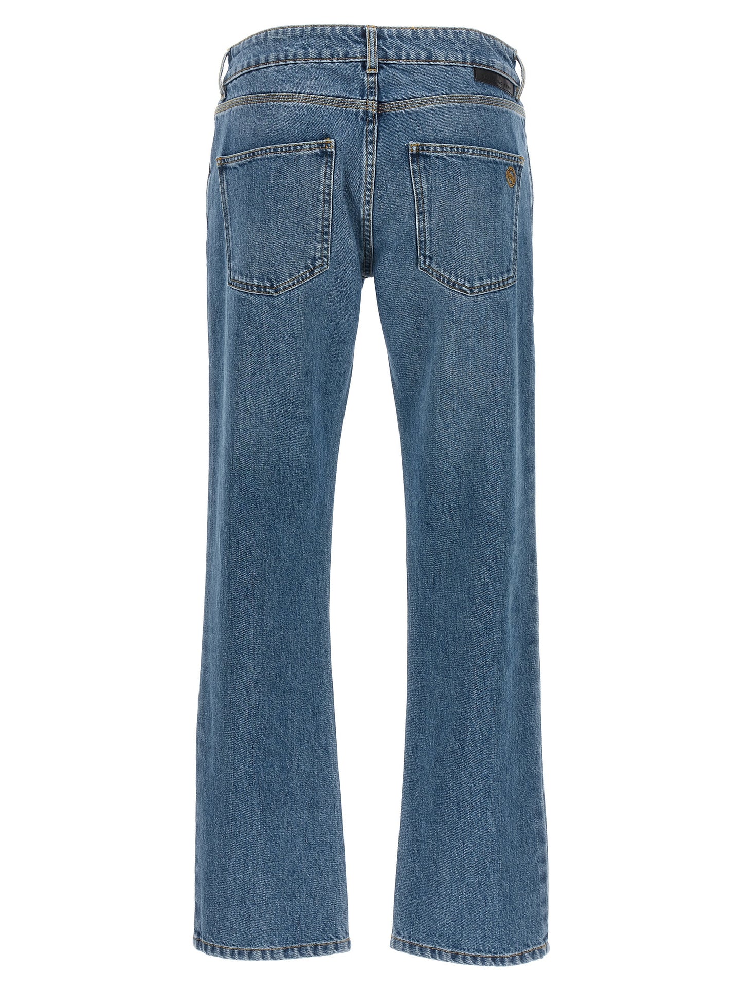 Stella McCartney Blue Cotton Cropped Jeans