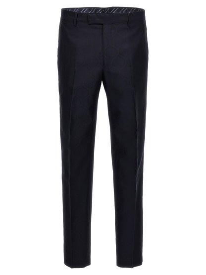 Etro Blue Cotton Dress Pants