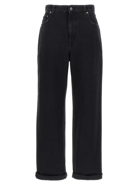 Golden Goose Black Cotton Relaxed Fit Jeans