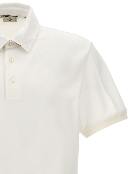Etro White Cotton Polo Shirt