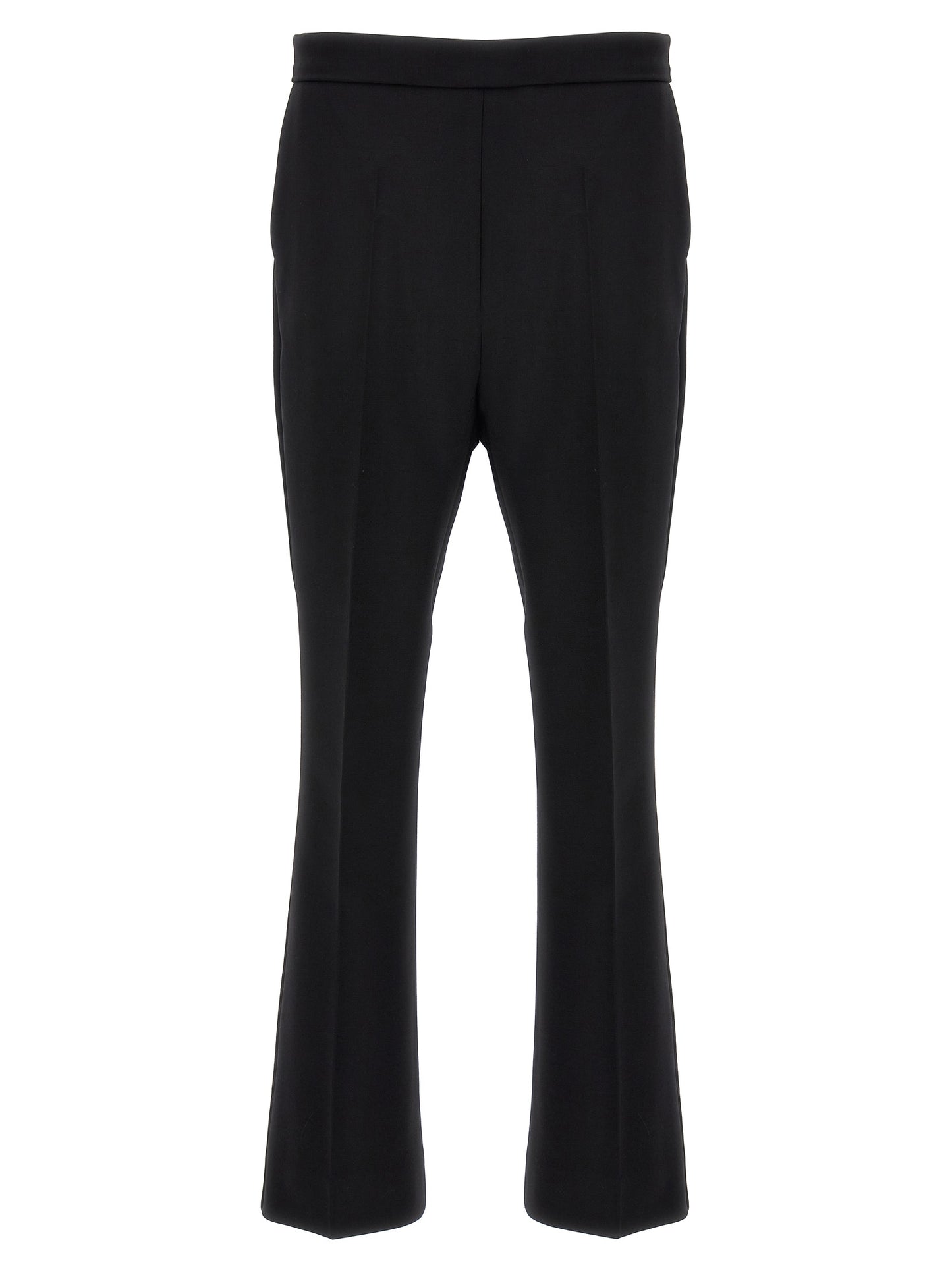 Max Mara Black Virgin Wool Cropped Pants