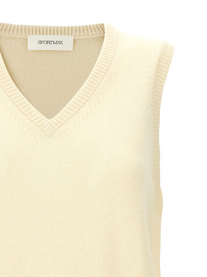 Sportmax Bicolor Wool Sleeveless Jacket