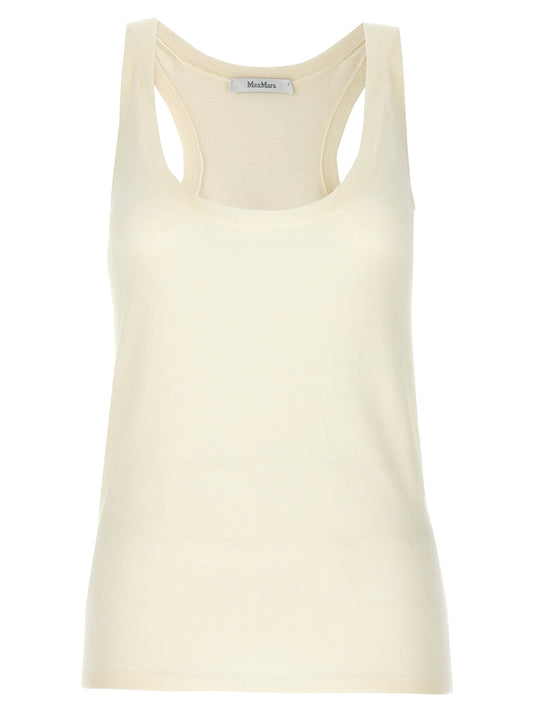 Max Mara White Cashmere Tank Tops