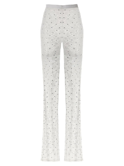 Alessandra Rich White Polyamide Leggings