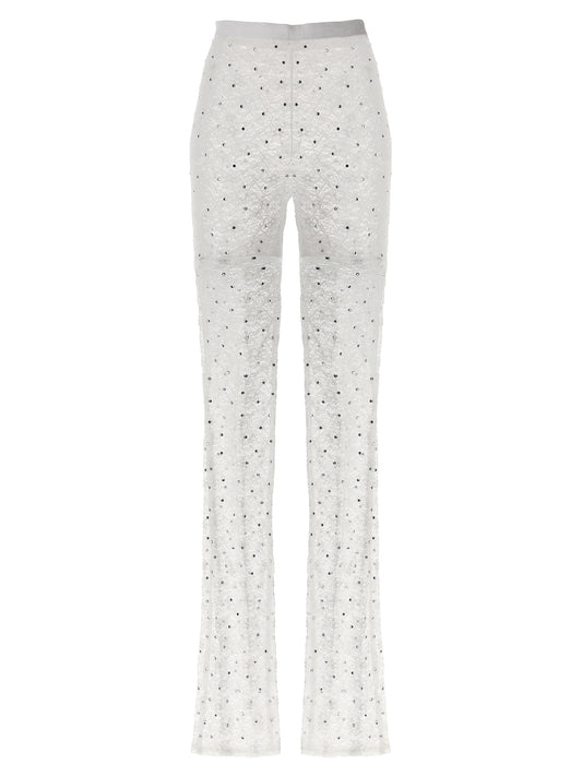 Alessandra Rich White Polyamide Leggings