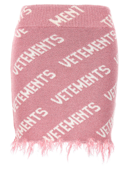 Vetements Multicolor Viscose Long Skirt