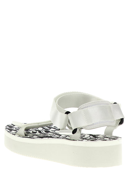 Palm Angels Bicolor Polyester Flat Sandals