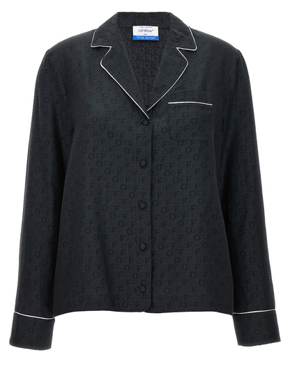 Off-White Black Silk Blouse