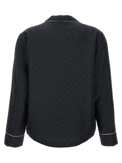 Off-White Black Silk Blouse
