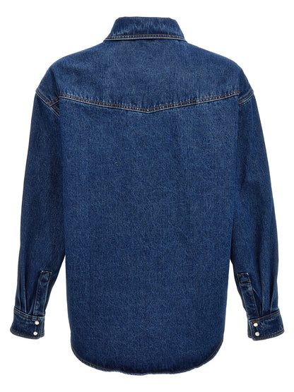 Palm Angels Blue Polyester Denim Jacket