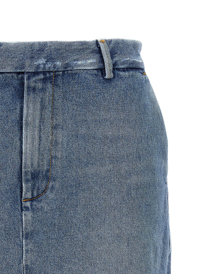 Armarium Blue Cotton Long Skirt