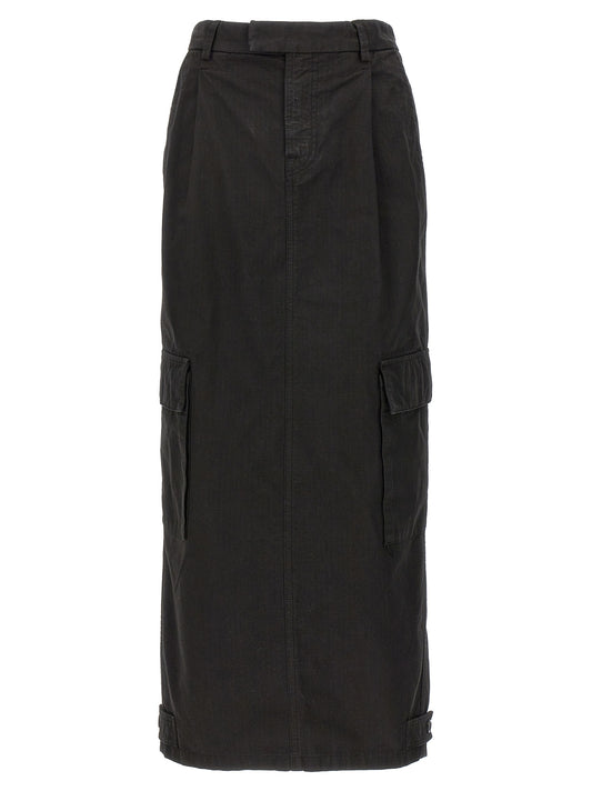 Armarium Black Cotton Mini Skirt