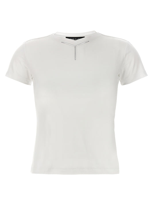 Y/PROJECT White Viscose T-Shirt