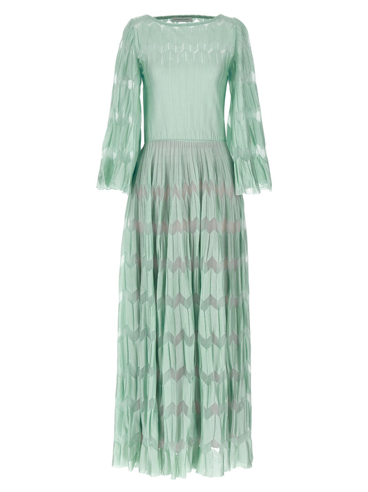 ANTONINO VALENTI Bicolor Viscose Long Dress