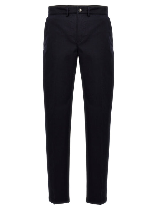 Casual Pants by Department 5 for men in stretch cotton blue features an refined tailoring silhouette, showcasing a premium with a and long cut for a refined tailoring look.