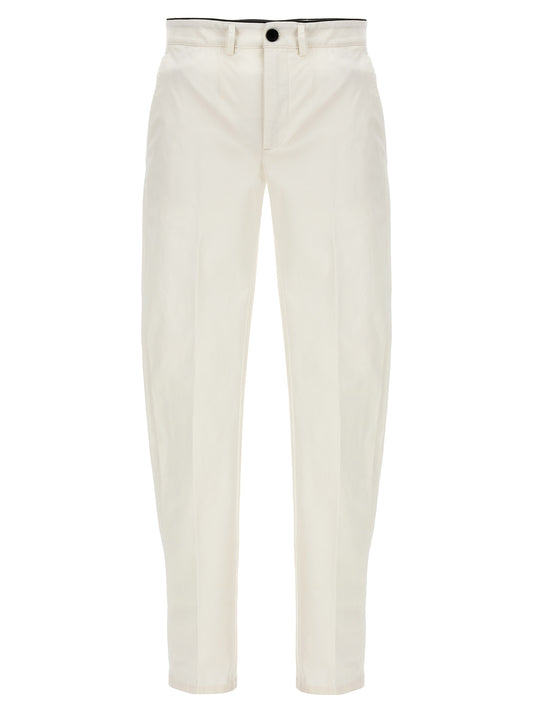 Casual Pants by Department 5 for men in stretch cotton white features a refined silhouette with a refined , defined by a and a refined long for a refined finish.