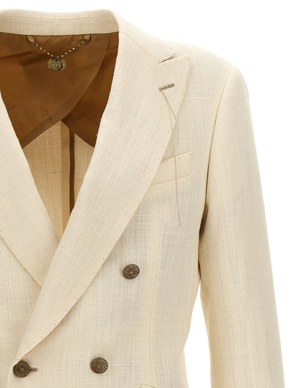 MAURIZIO MIRI White Silk Blazer