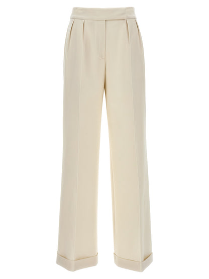 Kiton White Virgin Wool Casual Pants