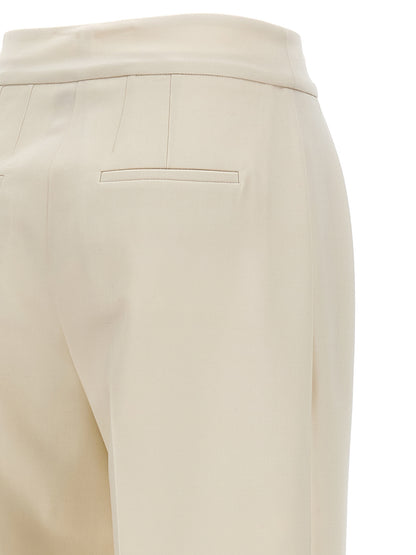 Kiton White Virgin Wool Casual Pants