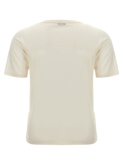 Kiton White Cashmere T-Shirt