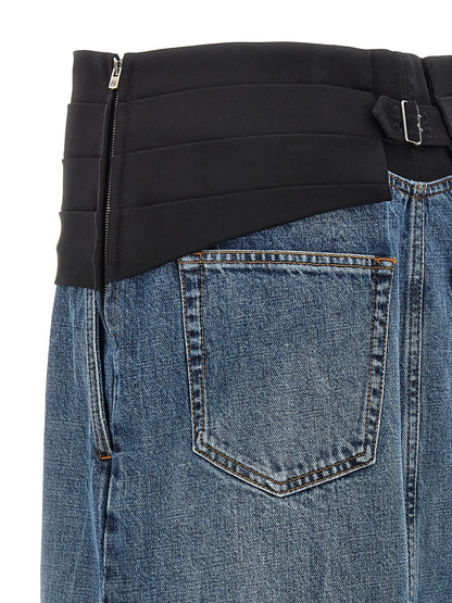 Stella McCartney Blue Cotton Mini Skirt