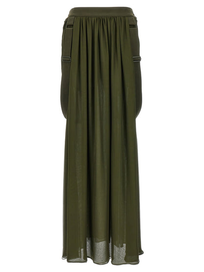 Max Mara Bicolor Silk Mini Skirt
