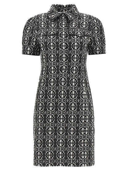 Max Mara Bicolor Polyester Short Dress