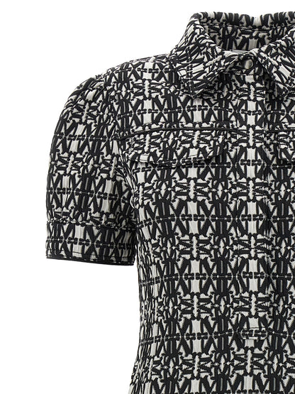 Max Mara Bicolor Polyester Short Dress