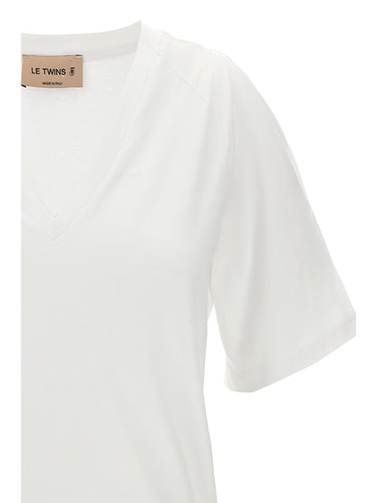 LE TWINS White Cotton T-Shirt