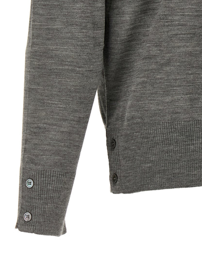 Thom Browne Gray Virgin Wool Cardigan