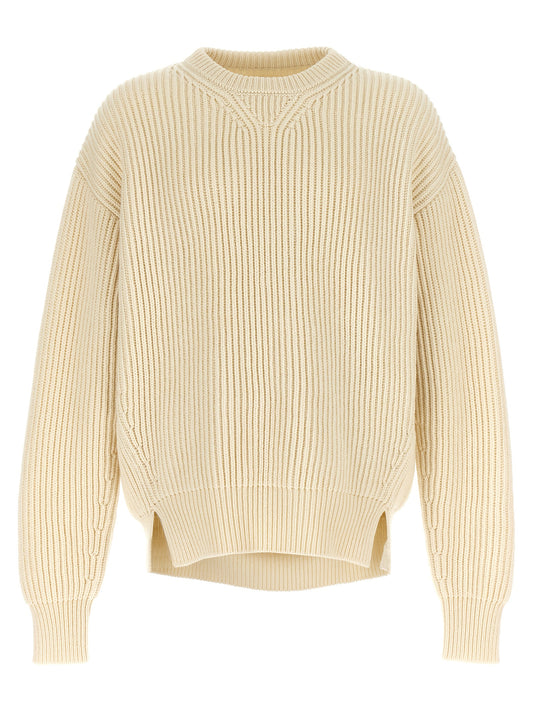 Jil Sander White Wool Cardigan