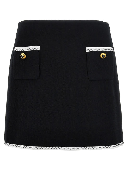 Moschino Bicolor Viscose Long Skirt