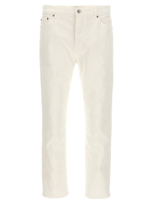 Jeans by Department 5 for men in stretch denim cotton white features an refined tailoring silhouette, showcasing a premium straight-leg & relaxed-fit with a and long cut for a refined tailoring look.