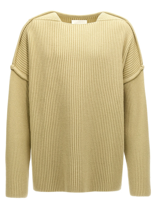Jil Sander Bicolor Wool Cardigan