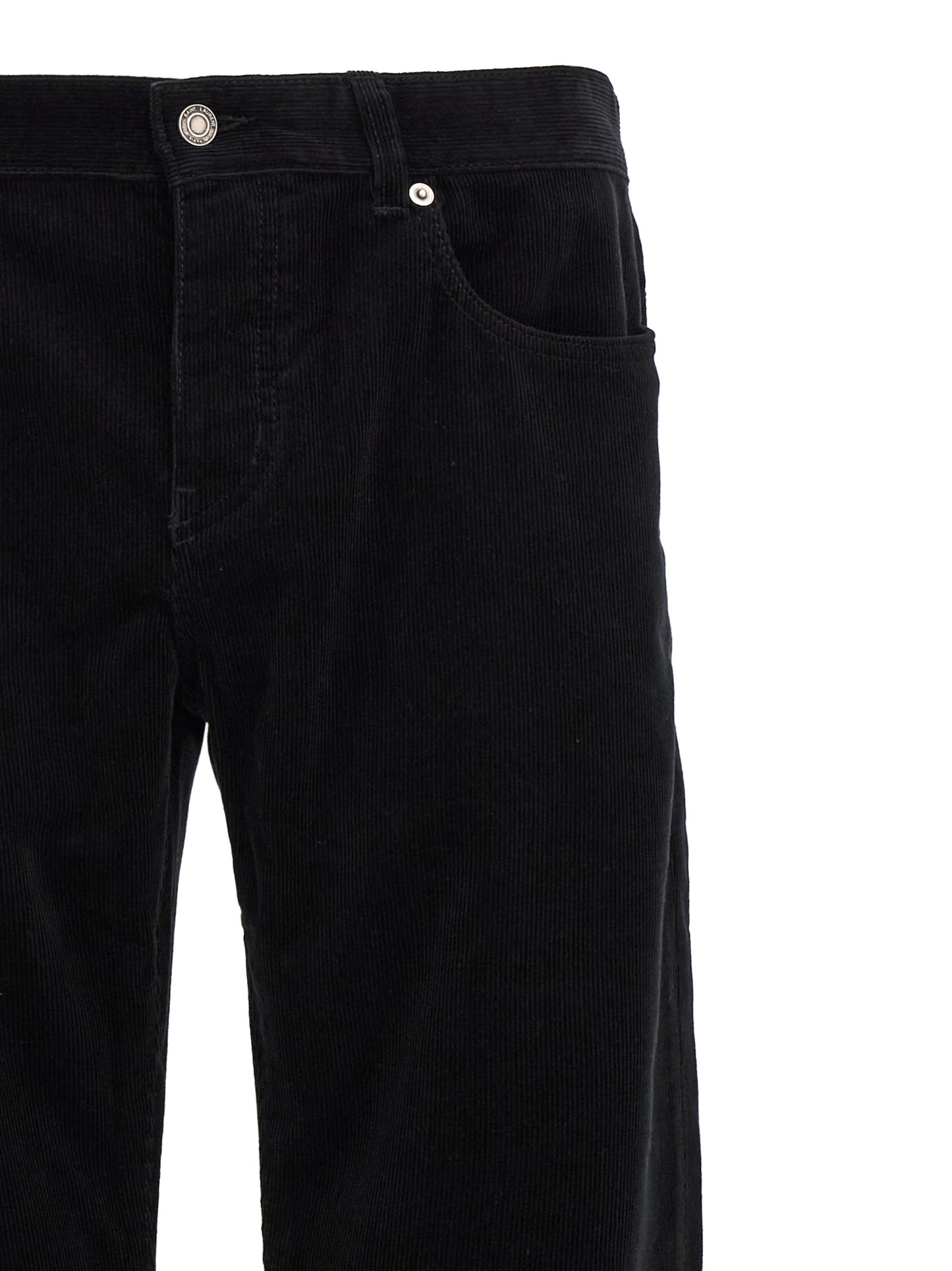 Saint Laurent Black Cotton Casual Pants