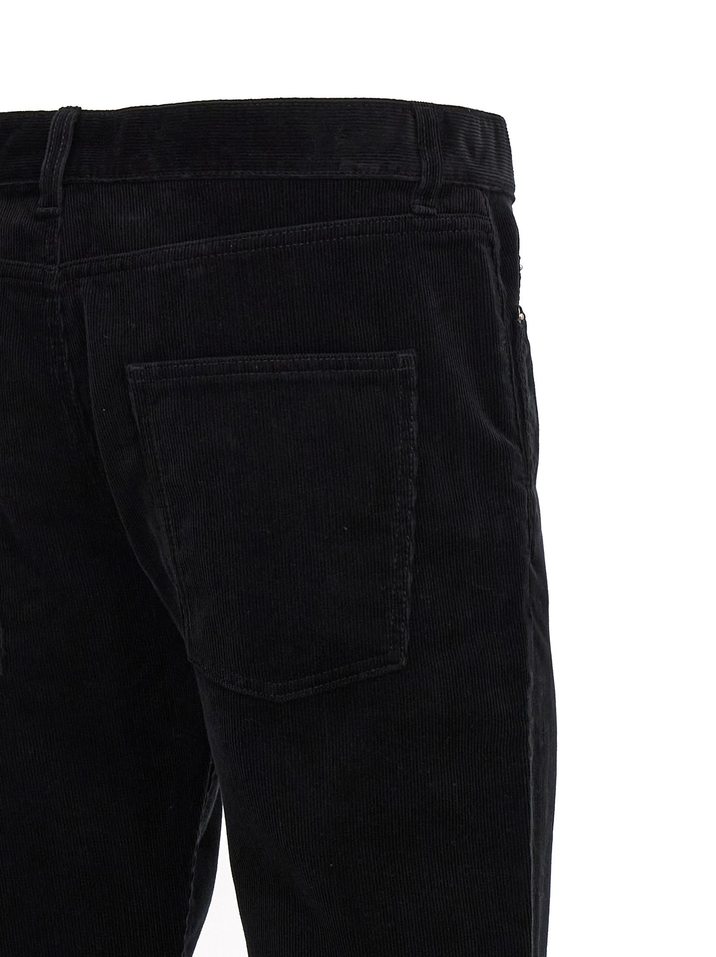Saint Laurent Black Cotton Casual Pants