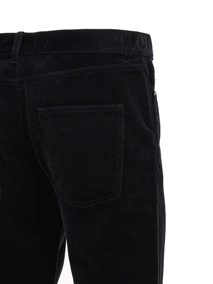 Saint Laurent Black Cotton Casual Pants