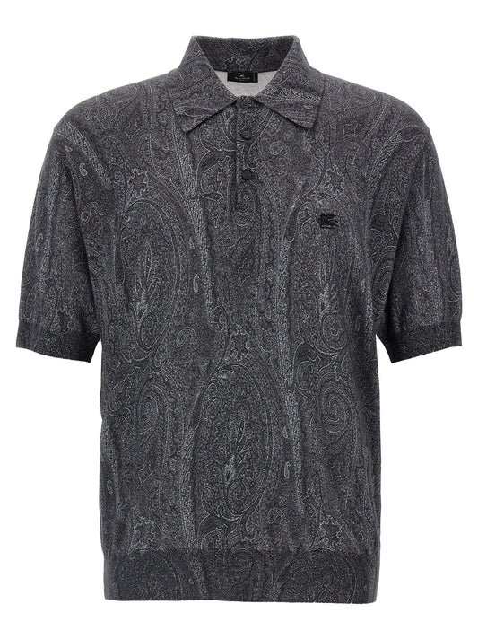 Etro Multicolor Silk Polo Shirt