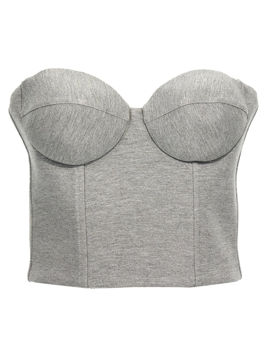Giuseppe Di Morabito Gray Viscose Sleeveles T-Shirt