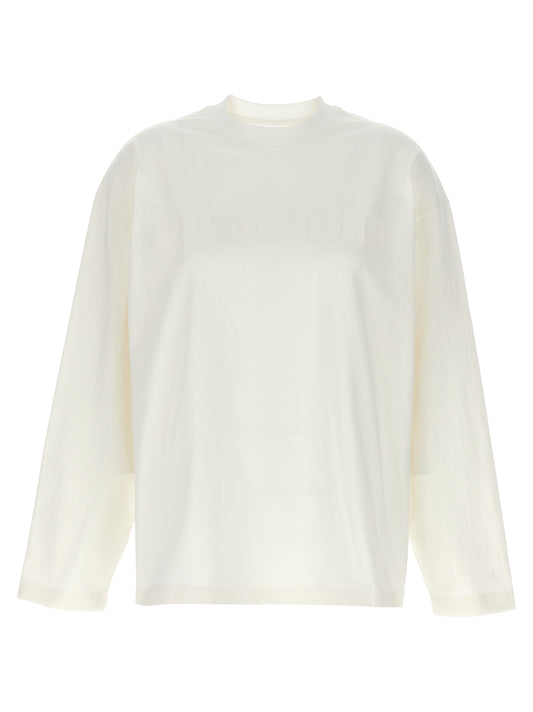 Jil Sander White Cotton Long Sleeve T-Shirt
