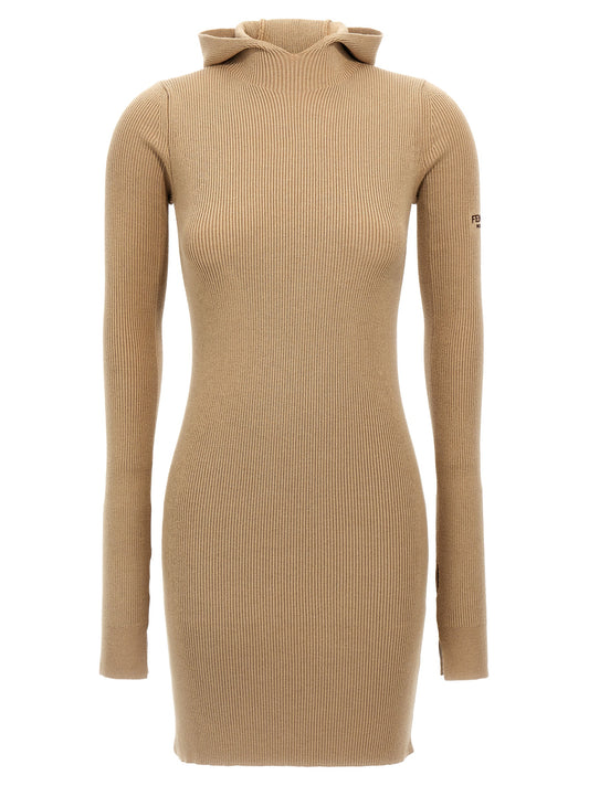 Fendi Beige Wool Short Dress