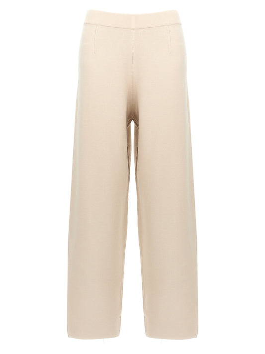 Trousers by Max Mara for women in polyester & viscose beige presents a smart silhouette, meticulously detailed with a smart , a smart long, and a smart .