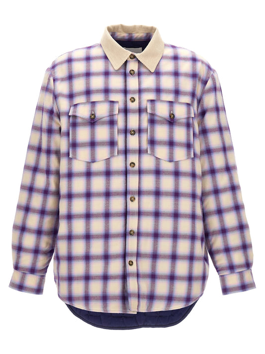 Windbreaker Jacket by Isabel Marant for men in cotton corduroy multicolor & checked features an enduring silhouette, showcasing technical pockets & windproof and a sophisticated for a truly enduring aesthetic.