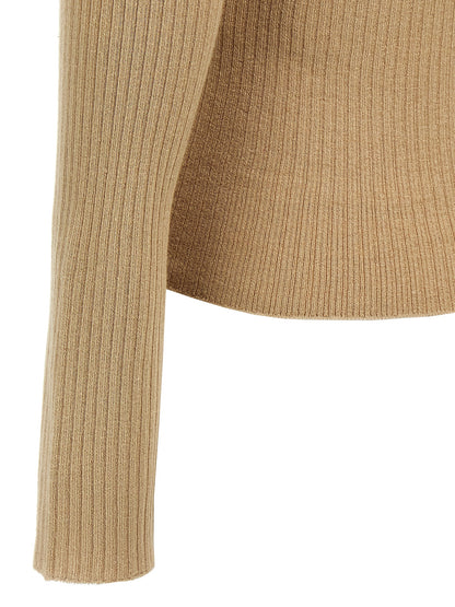 Max Mara Beige Silk Cardigan