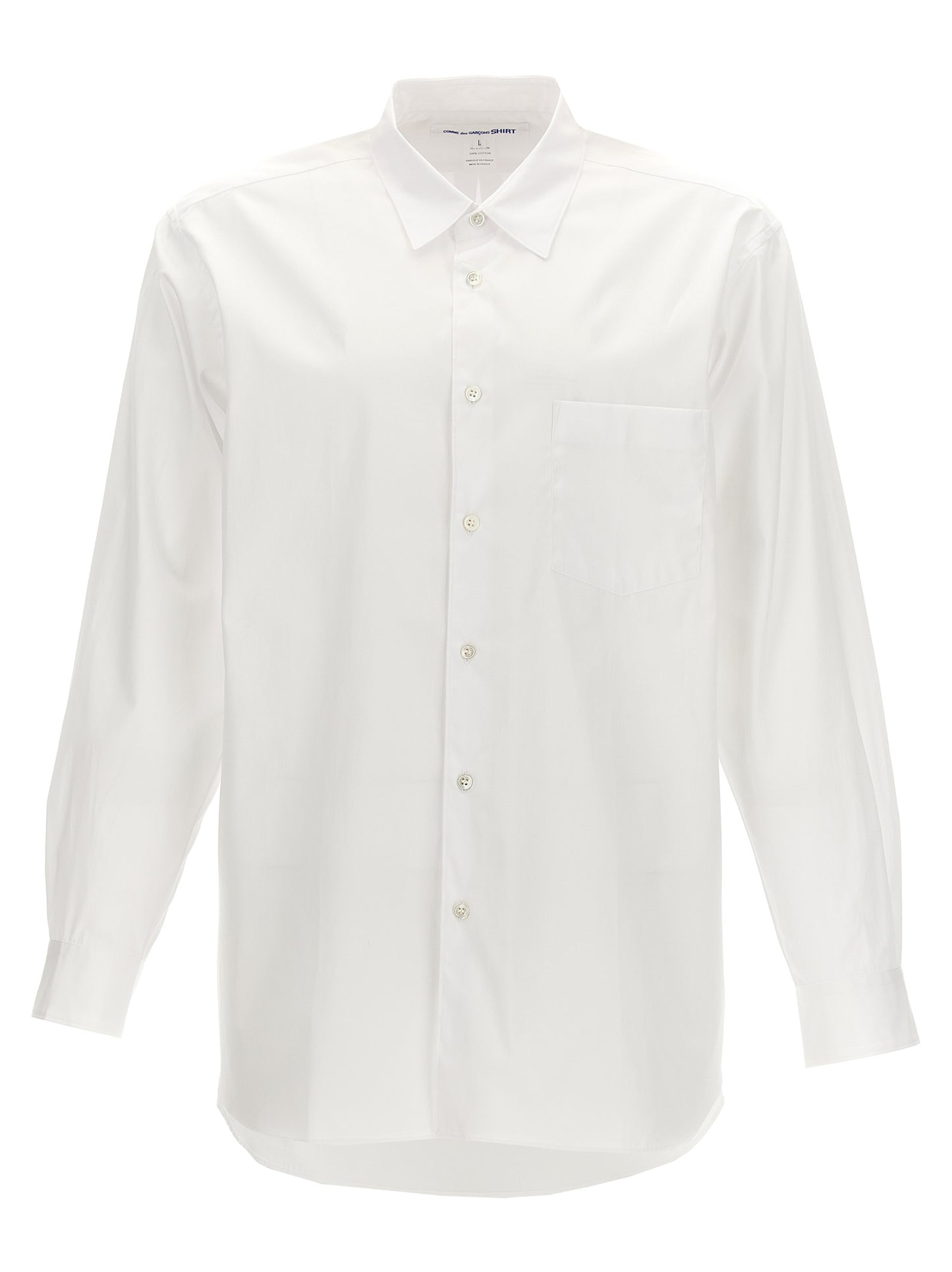 Comme Des Garçons White Cotton Blouse